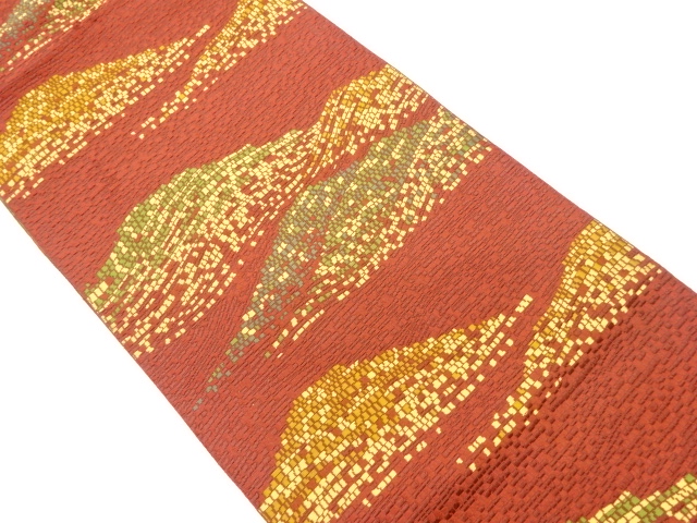 本場筑前博多山並模様織出し名古屋帯